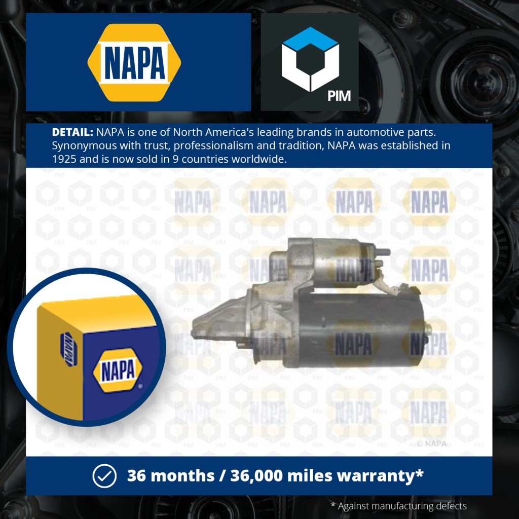 Starter Motor NSM1435 NAPA 5802AS 95681447 1372739 1385378 1574338