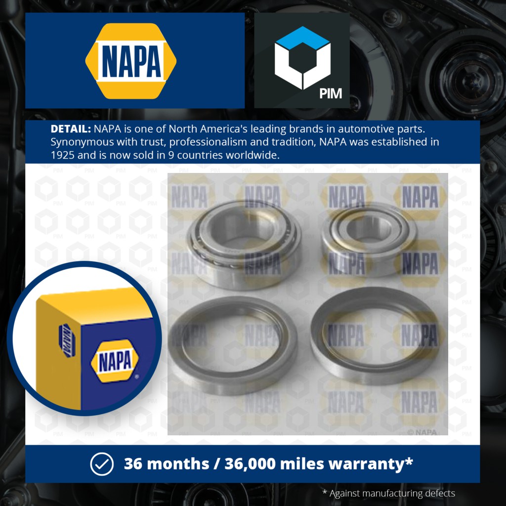 Wheel Bearing Kit PWB1295 NAPA 0K72A33047 0K72A33075 OK72A33047