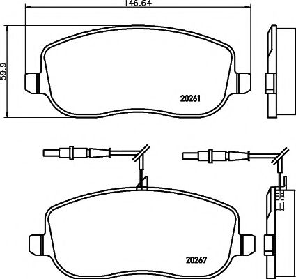 MINTEX MDB2531 BRAKE PAD SET DISC BRAKE Front MINTEX MDB2531 BRAKE PAD SET DISC BRAKE Front