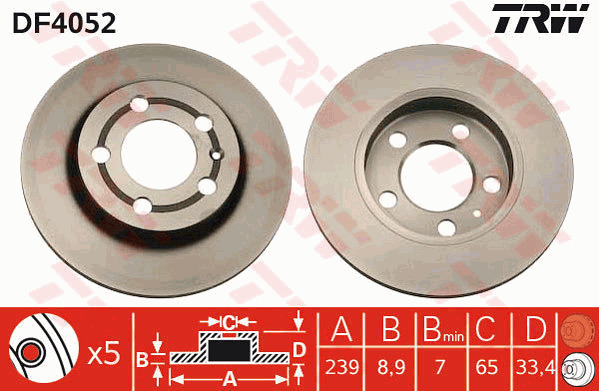 Rear Borg /& Beck BBD4274 Brake Disc Pair