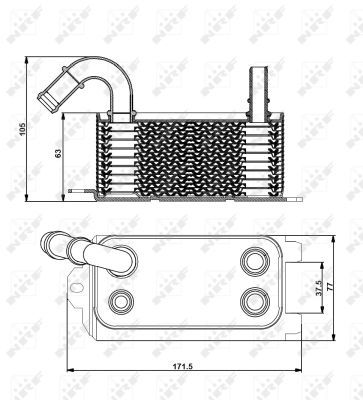 Oil Cooler fits FORD KUGA Mk2 1.5 1.6 2.0D 2013 on Radiator NRF ...