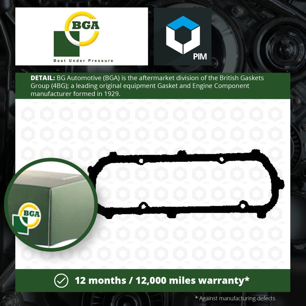 Rocker Cover Gasket fits FORD FIESTA Mk4 1.3 95 to 02 BGA 1000438