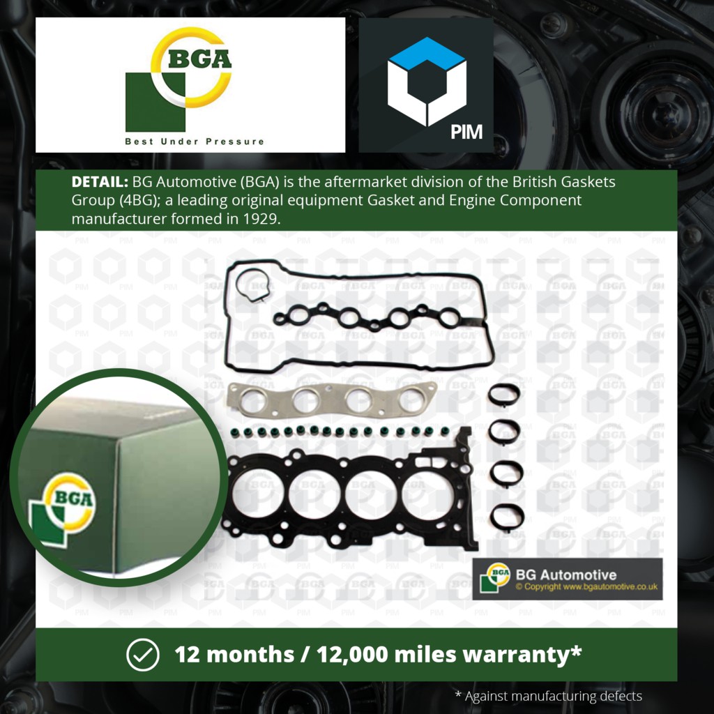 Head Gasket Set fits HYUNDAI i10 1.2 2013 on G4LA BGA 2092003M01