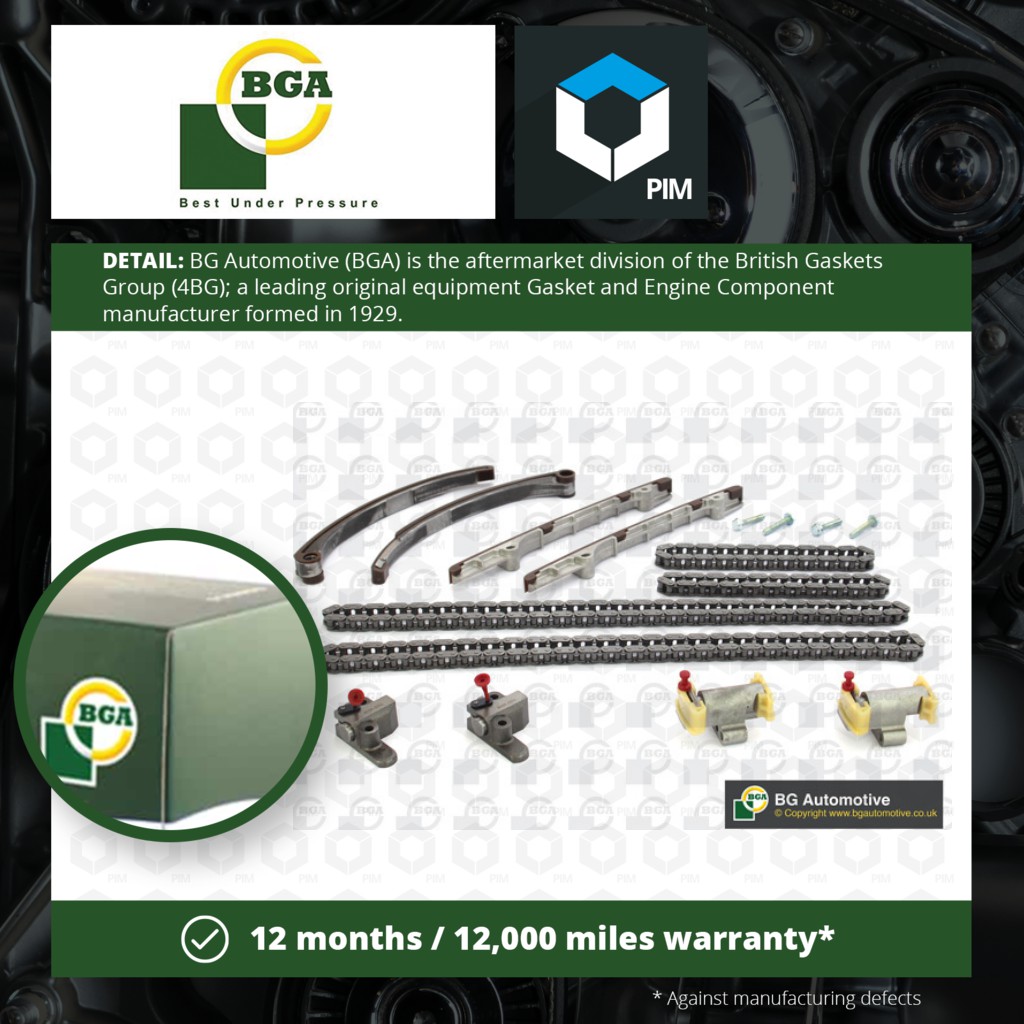 Timing Chain Kit fits JAGUAR XJ X308 4.0 97 to 03 BGA AJ82289 AJ82325