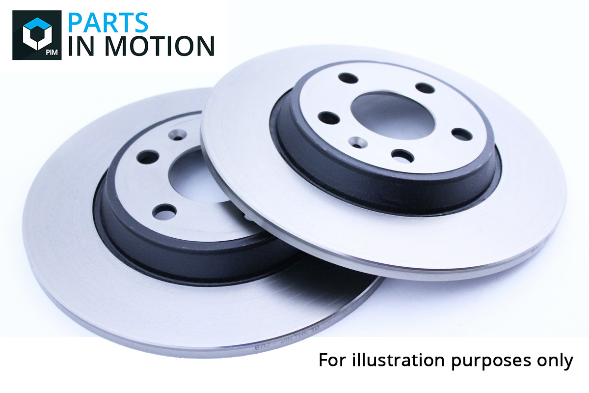 2x Brake Discs Pair Solid