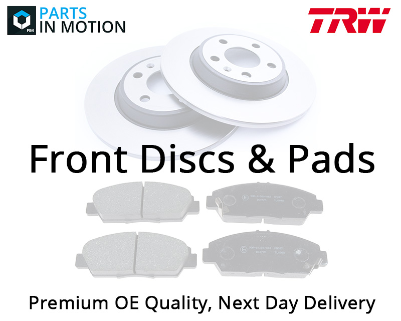 Brake Discs Pads Kit Front DF4866S+GDB1814 TRW Set Quality Replacement Pair